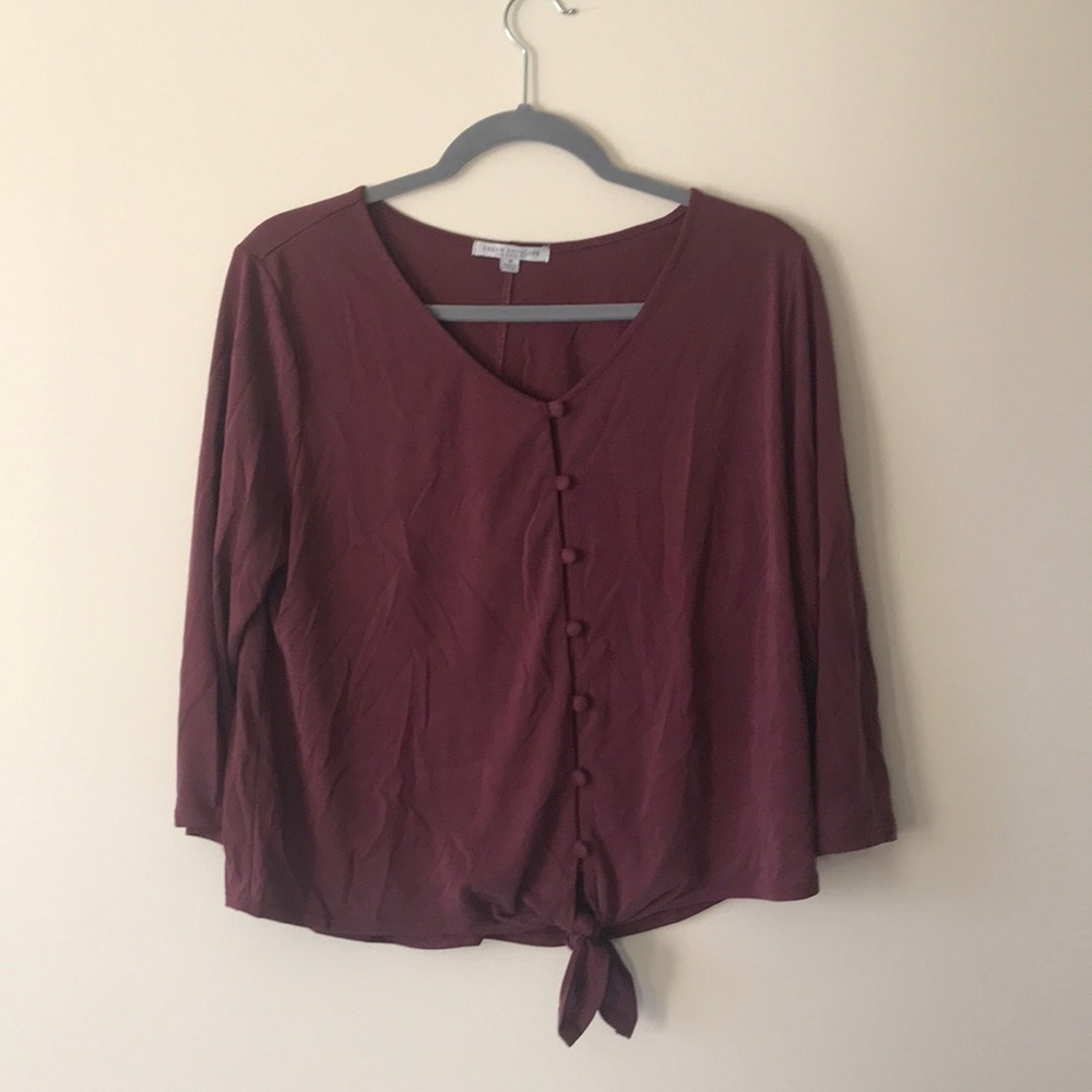 Buttoned Maroon top